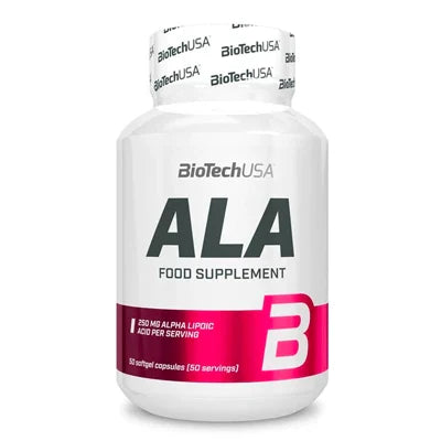 Barattolino contenente 50 capsule in softgel di acido Alfa lipoico