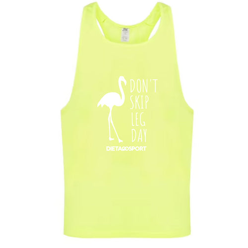 Canotta Tank Fenicottero Gold Fluo in vendita su dietaesport.com