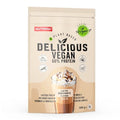 Delizioso e cremoso cocktail vegano proteico al gusto latte macchiato