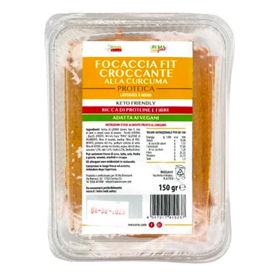 Focaccia Croccante Fit Proteica Curcuma 150g in vendita su dietaesport.com
