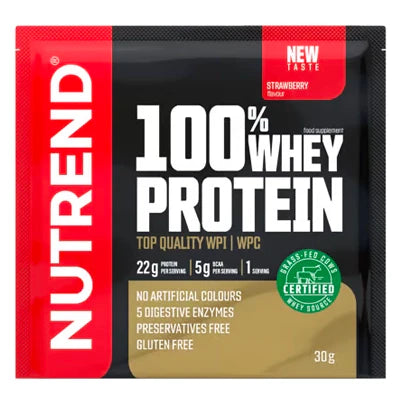 Monodose 100% WHEY PROTEIN 30 g ai gusti: vaniglia, fragola, banana e fragola, ice coffee in vendita su dietaesport.com