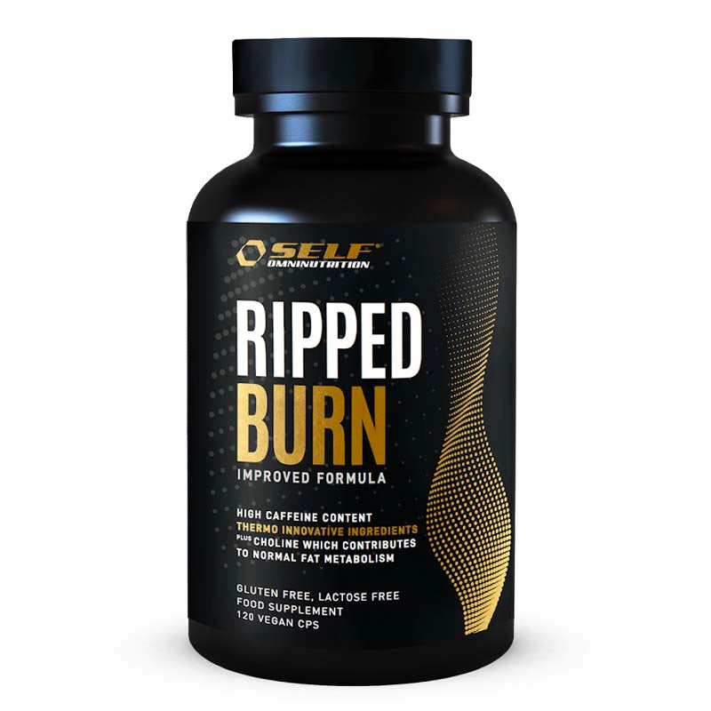 Barattolo contenente 120 caps di ripped burn: aumenta il metabolismo dei grassi