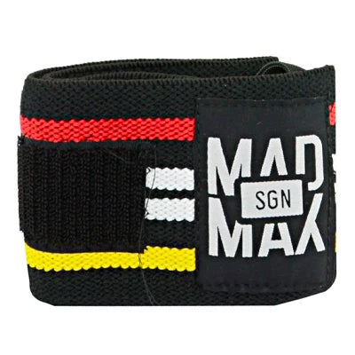 WRIST WRAPS 18" (46 cm) Nero/Righe Rosso Giallo Bianco in vendita su dietaesport.com