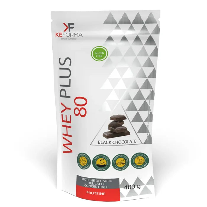Whey Plus 80 480 g al gusto black choco in vendita su dietaesport.com