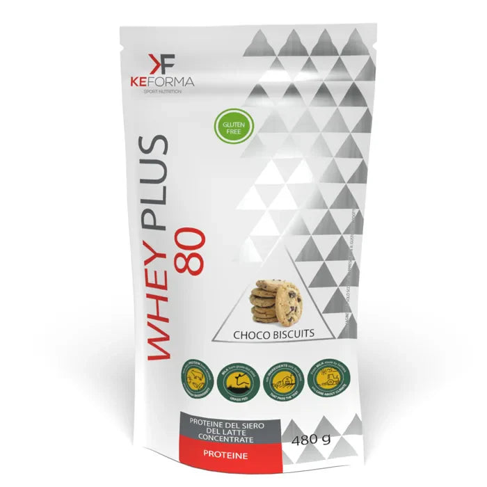 Whey Plus 80 480 g al gusto bchoco biscuits in vendita su dietaesport.com