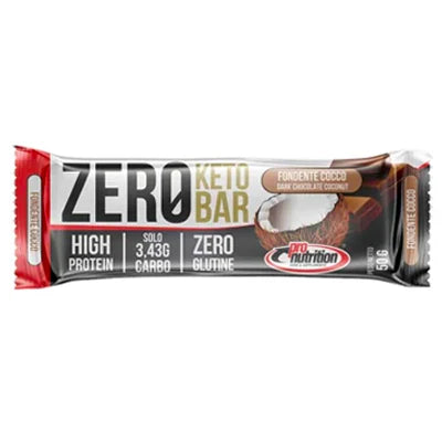 Deliziosa barretta proteica low carbs di 50g al gusto fondente cocco in vendita su dietaesport.com