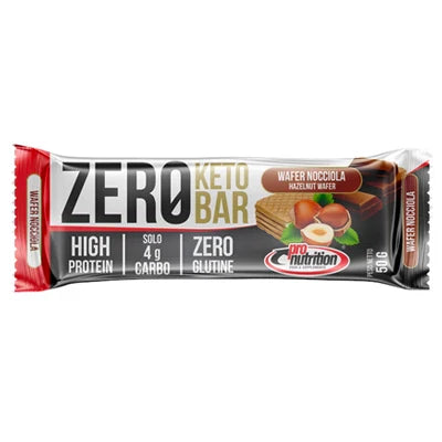 Deliziosa barretta proteica low carbs di 50g al gusto wafer nocciola in vendita su dietaesport.com